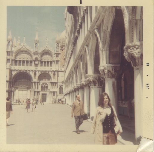 Polaroid of Madeline in Venice (Jun 1969)