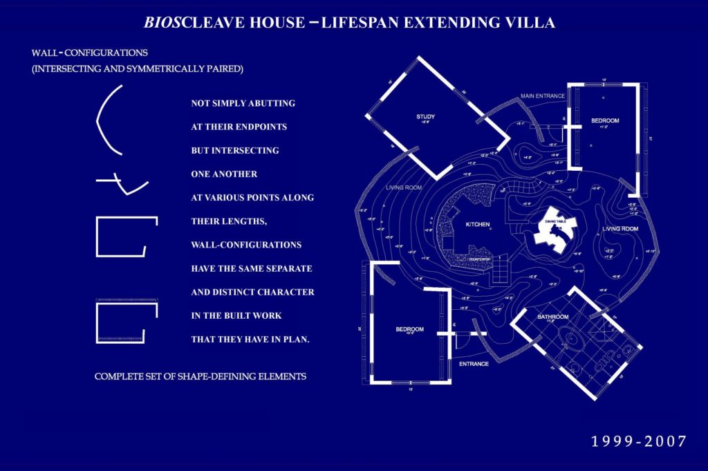 Bioscleave House (Lifespan Extending Villa), Architectural plan